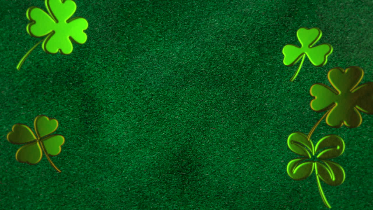 patrón de tréboles irlandeses en gradiente verde