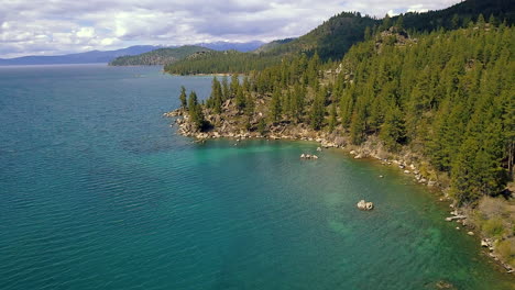 this is drone footage taken in east lake tahoe nevada