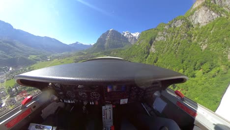 view from the cockpit of a small private plane