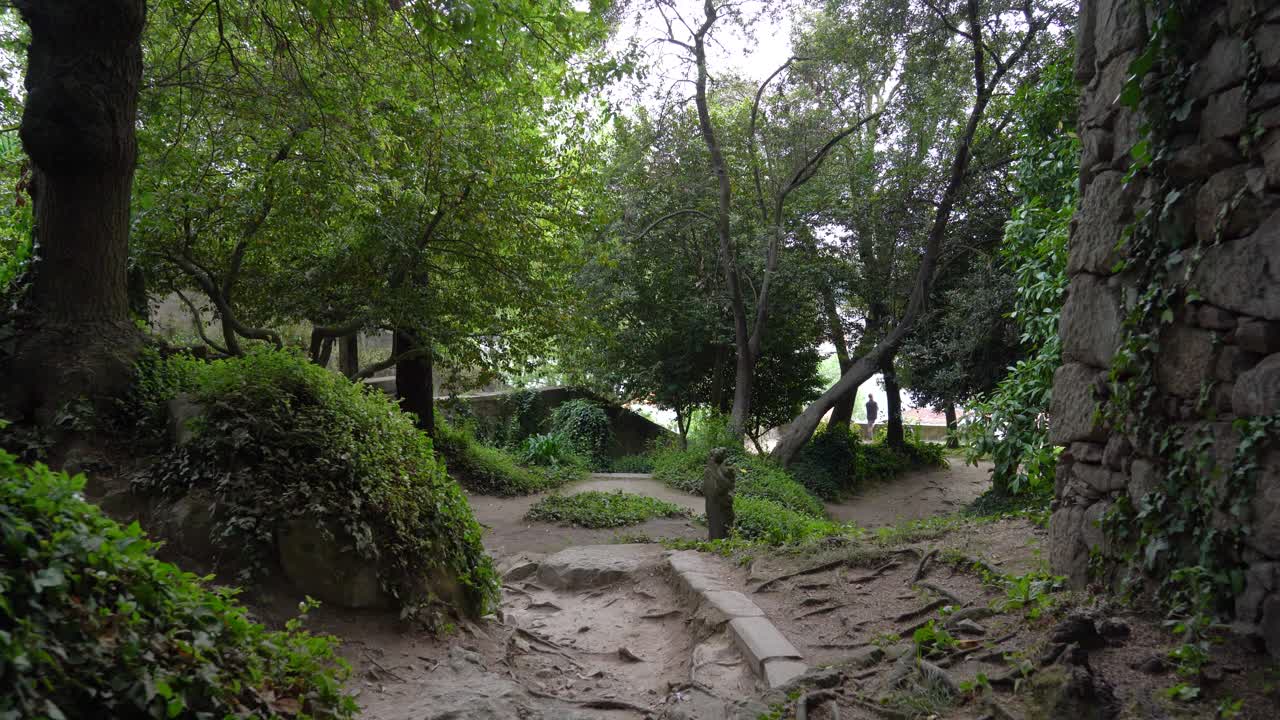 Uneven Ground and Greenery in Crystal Palace Gardens