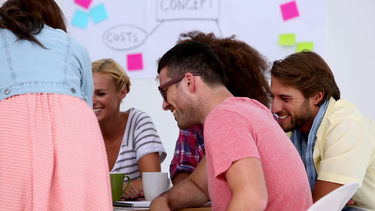 Creative team interacting together