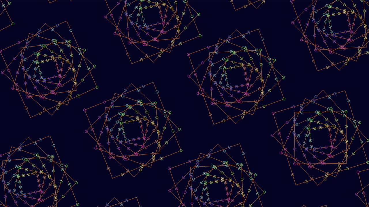 活気のある幾何学的な線は 複雑な色のパターンを形成します