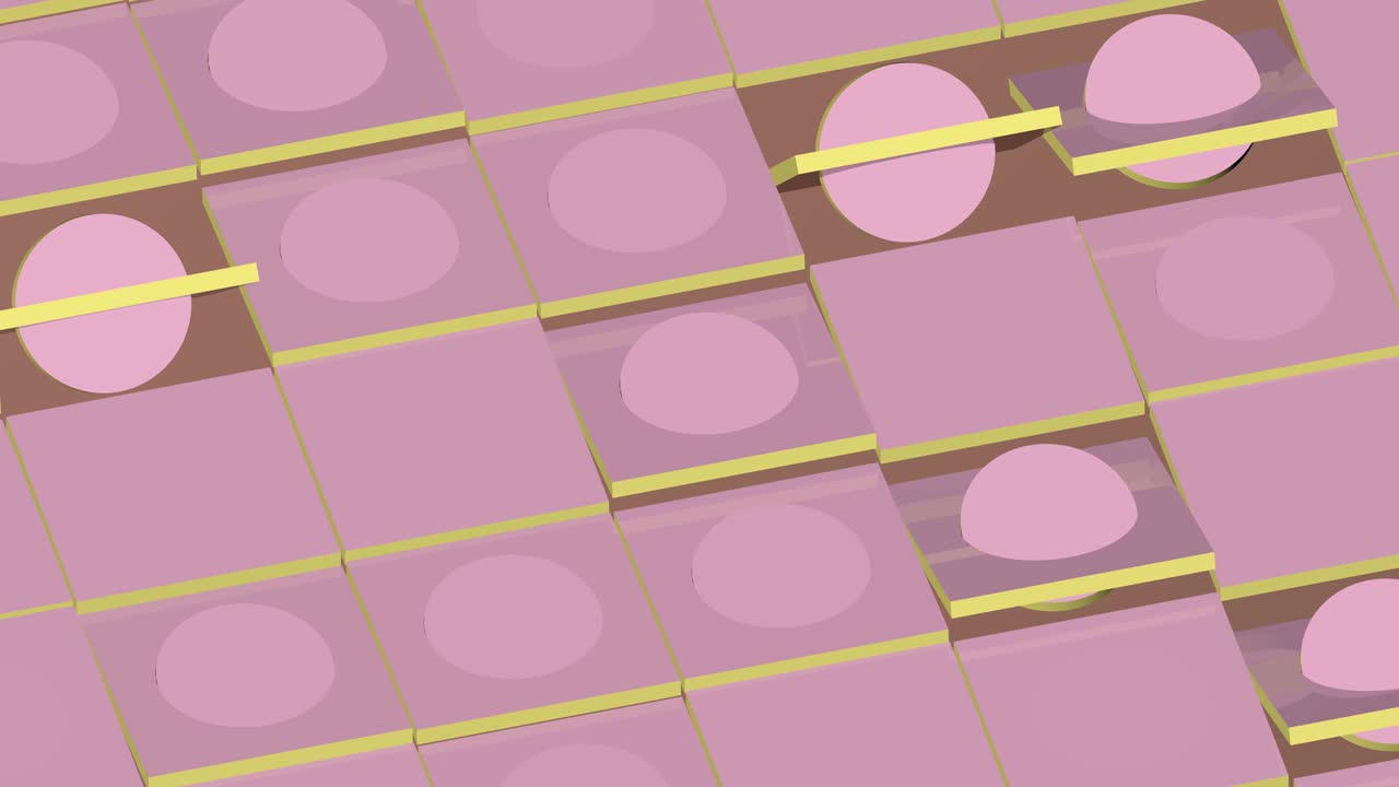 Abstract animation, background of the dynamic rotation of the elements. 3D rendering