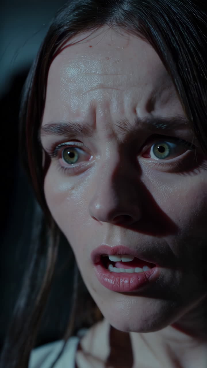 Woman Expressing Fear and Concern