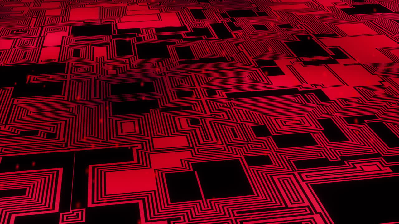 animación del procesamiento de datos en una placa de circuitos informáticos