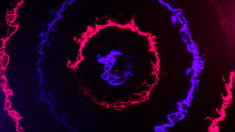 redonda de energía de túnel con efecto de llama, fondo de renderización 3d abstracto moderno, generado por computadora