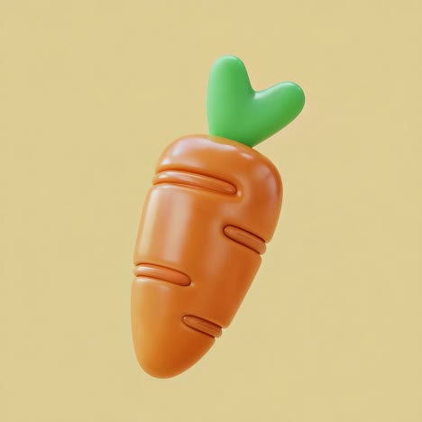 cute 3d rendered carrot