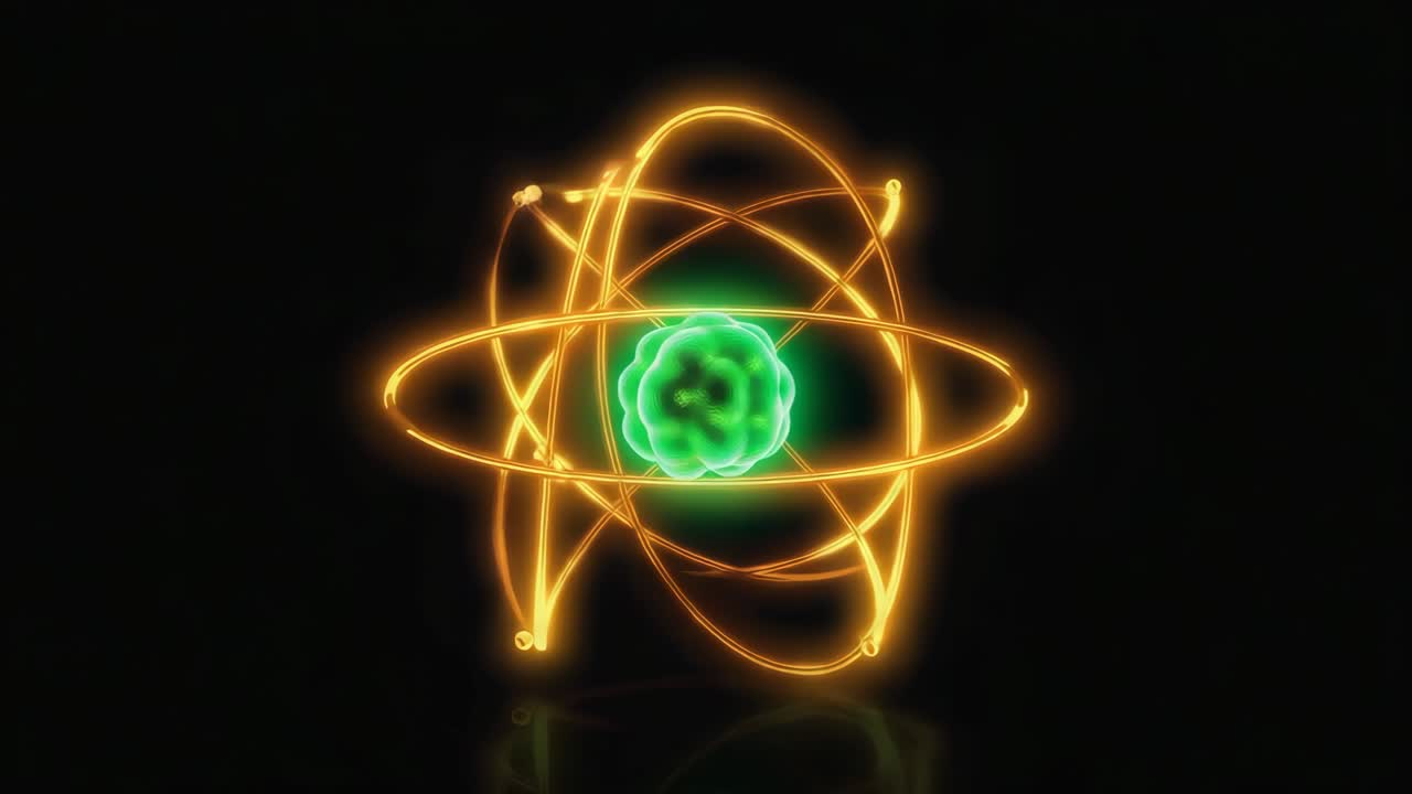 Abstract Glowing Atom Model