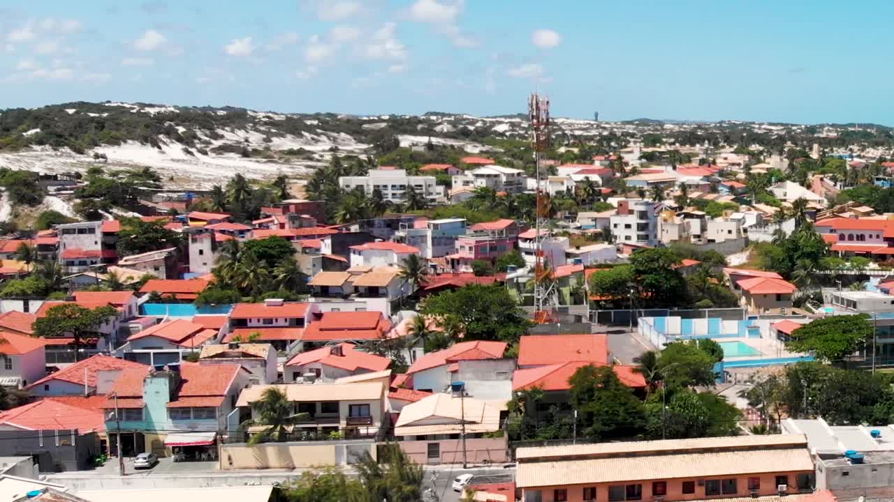 Pan form left to right showing the Itapuã district in Salvador Bahia Brazil
