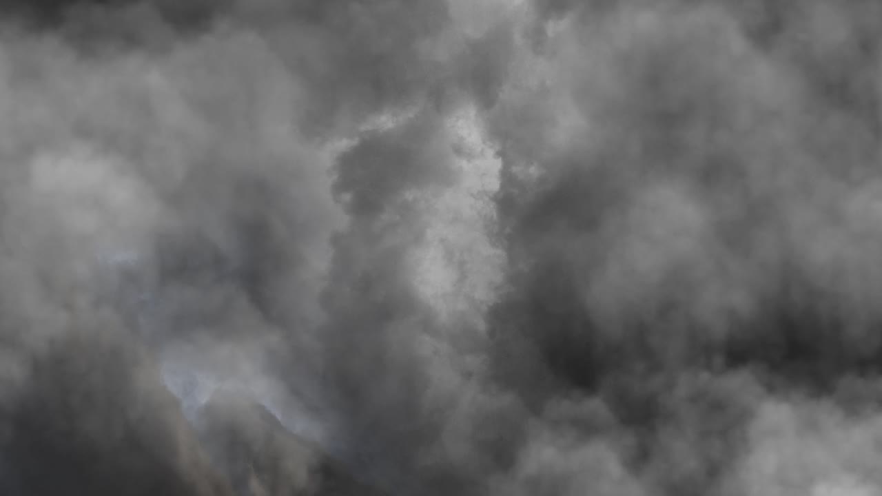 어두운 구름과 번개에서 천둥 폭풍, 4k 배경