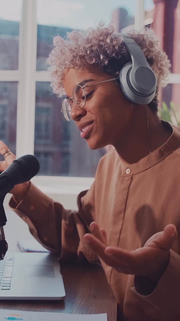 African american streamer shares experiences while broadcasting from home