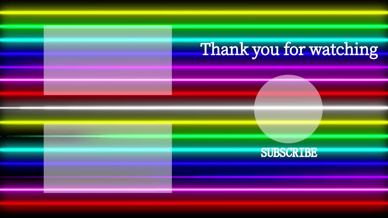 네온 표지판 바 라인 엔드 카드 엔딩 스크린 모션 그래픽