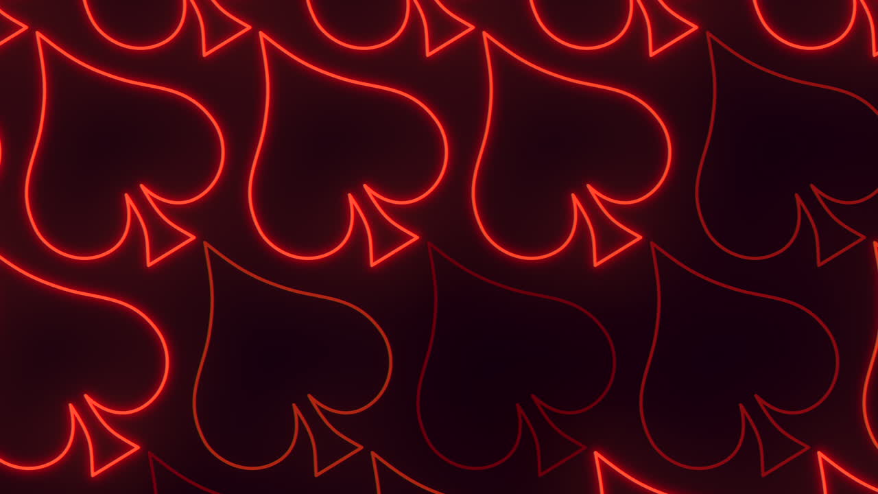 A repeating pattern of red hearts on a black background. The hearts overlap slightly, creating a visually appealing design suitable for wallpaper or fabric