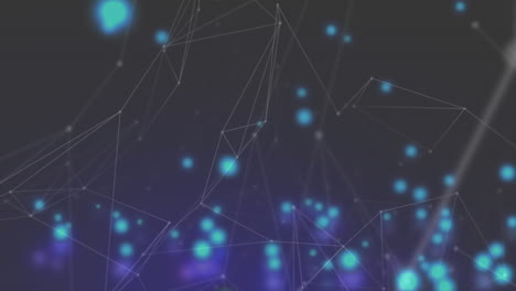 animación de la red de conexiones a través de puntos