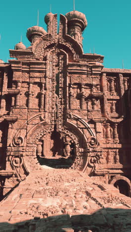 ruined ancient building with stone archway