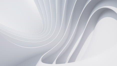 abstract white curve geometry background, 3d rendering.