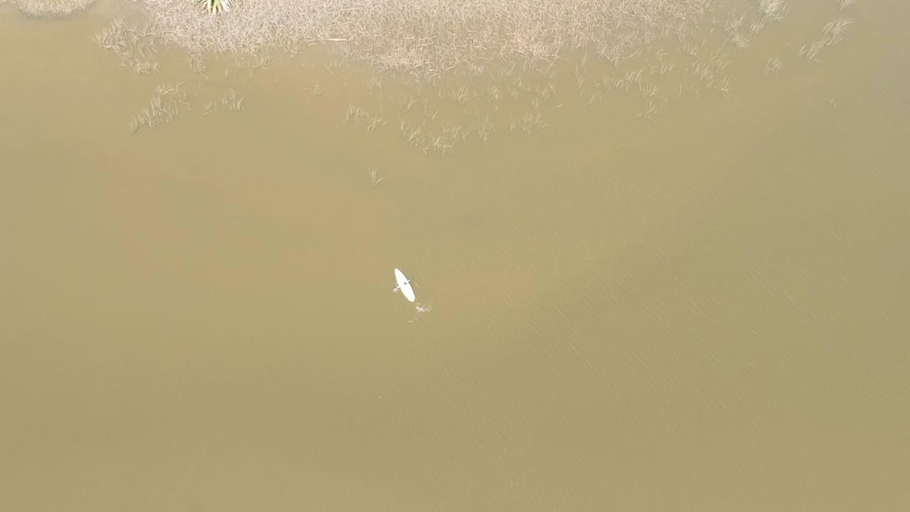 santa lucía 2021 marzo-vista de drones: vista aérea, vista de pájaro del barco navegando a través de un agua turbia