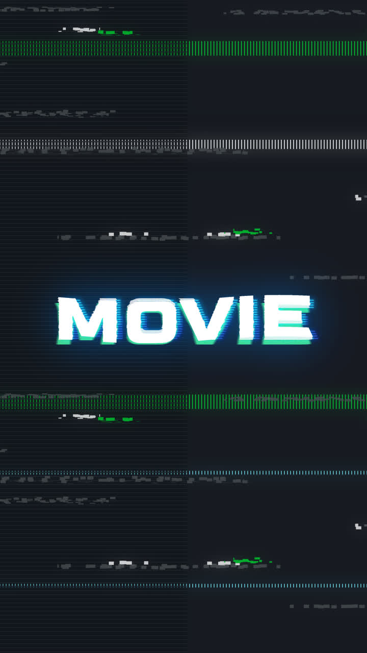 gráfico de movimiento de efecto de texto vhs realista