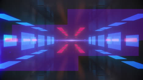 animatie van een digitale tunnel op een zwarte achtergrond