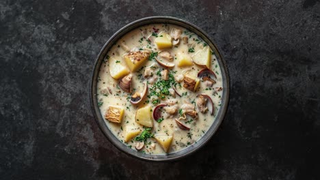 sopa de almejas cremosa