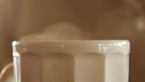 steaming hot coffee cup