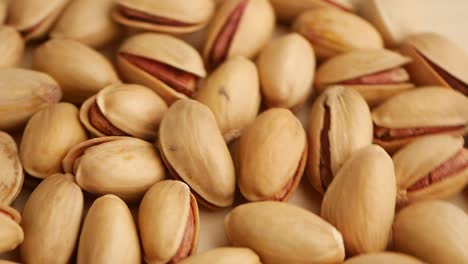 primer plano de los pistachos