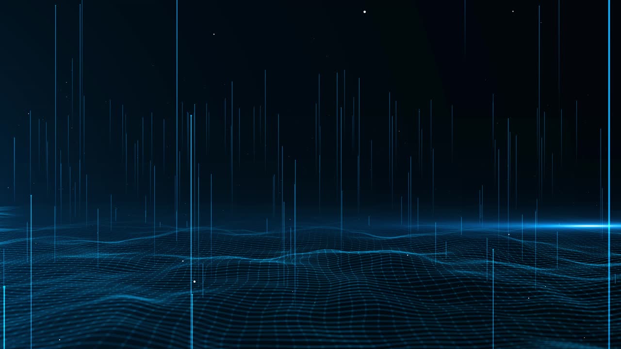 Digital cyber data waves digital space network surface abstract data background secure grid ai