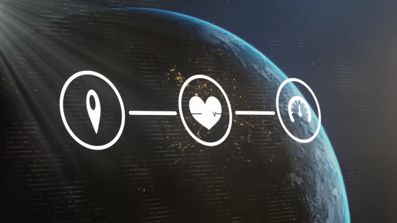 전 세계 아이콘 네트워크의 애니메이션