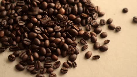 sensory delight: mesmerizing rotation of coffee beans, falling gracefully