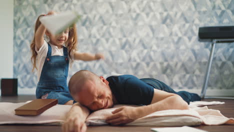 closeup-of-young-bald-bearded-father-sleeps