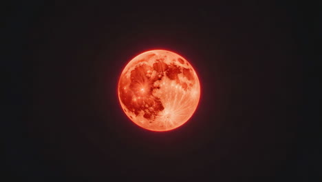 close-up of a blood moon
