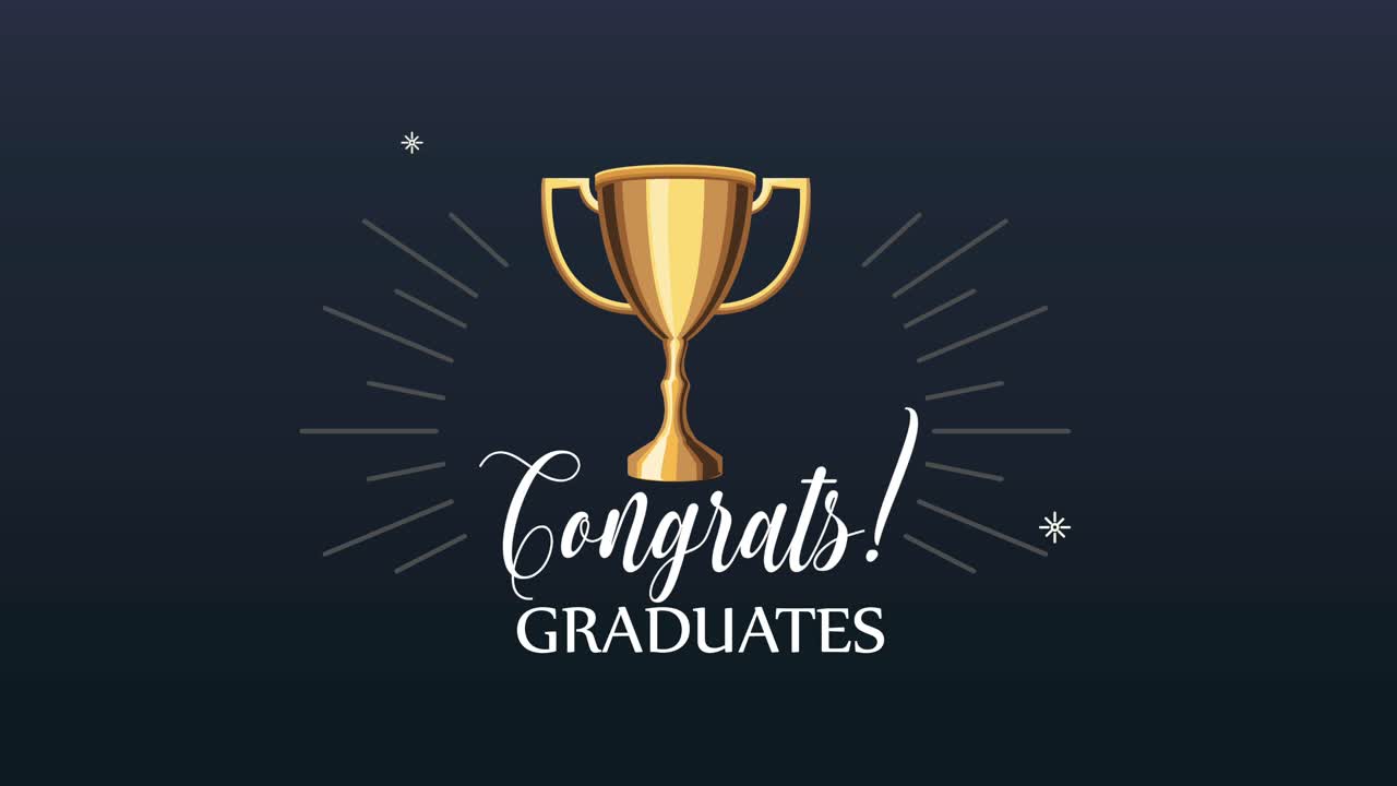 congrats graduates celebration invitation animation