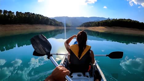 kayak rowing slow motion