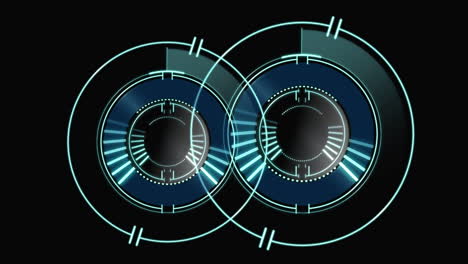 animation of scope scanning on black background