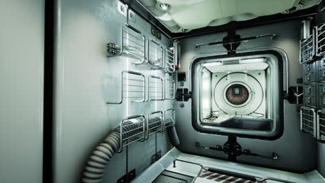 interior of futuristic internation space station