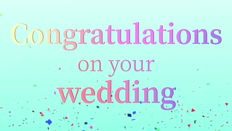 congratulations on your wedding message text animation motion graphics