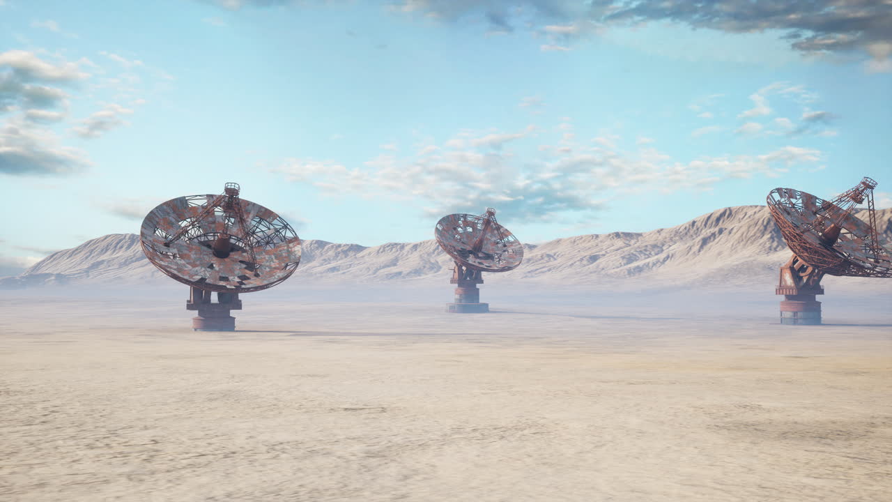 Desolate wasteland showcasing steel figures and mountain silhouettes