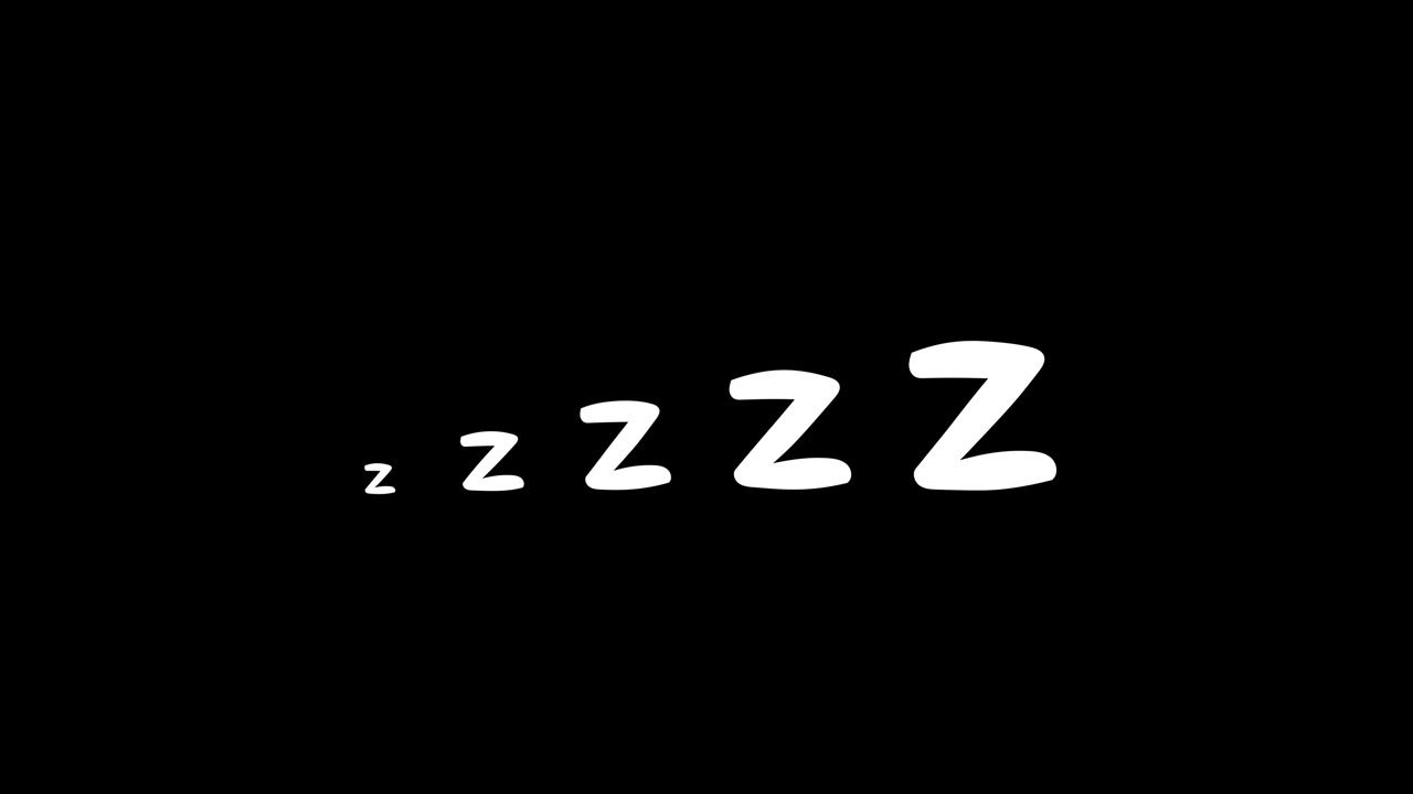 Animeret Zzz-bogstaver, der indikerer søvn eller snorken