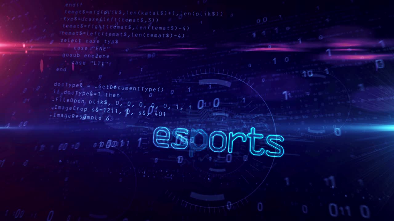 Esports text abstract loopable tunnel animation