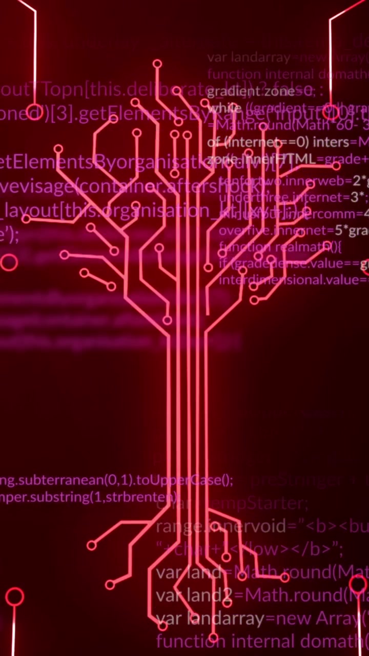 Animation of integrated circuit over data processing on digital screen