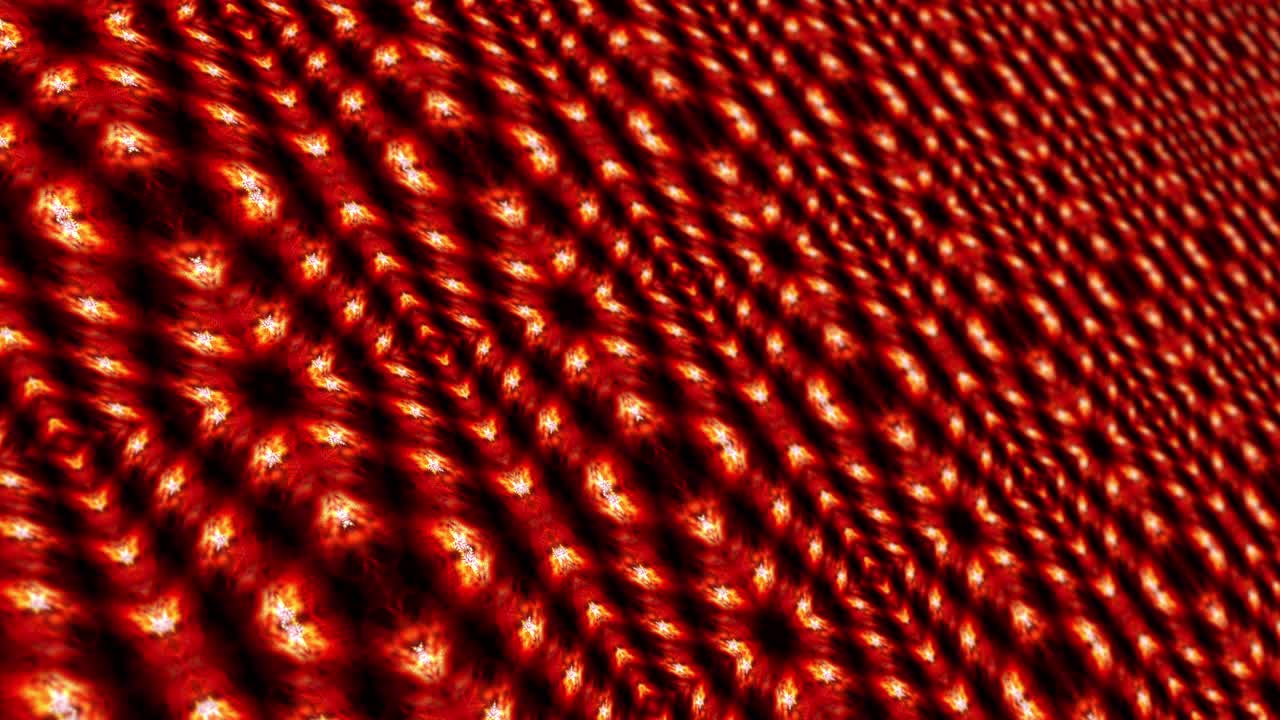 matriz de cuadrícula intermitente 3d abstracta elemento gráfico de movimiento. fondo de tecnología abstracta con rayas de luz hipnótica led brillantes patrón de azulejos. bucle sin costuras 4k creciente azulejos de mosaico digital parpadeando.