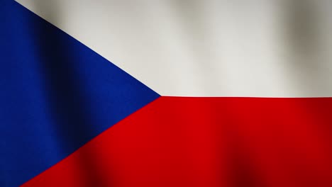 czech republic waving flag full screen background - seamless loop video animation