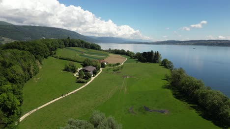 aerial view of the island of st