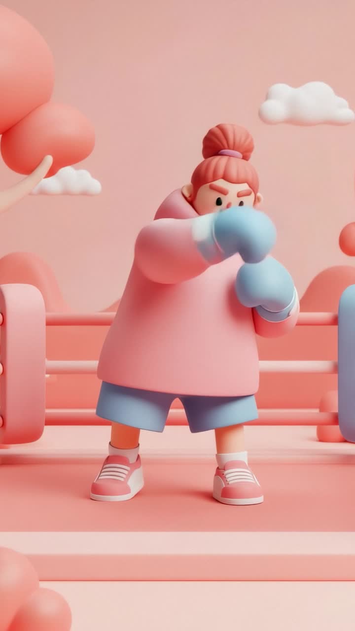 Cartoon Boxing Character