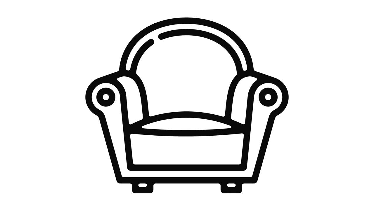 gráfico de movimiento de línea de sofá