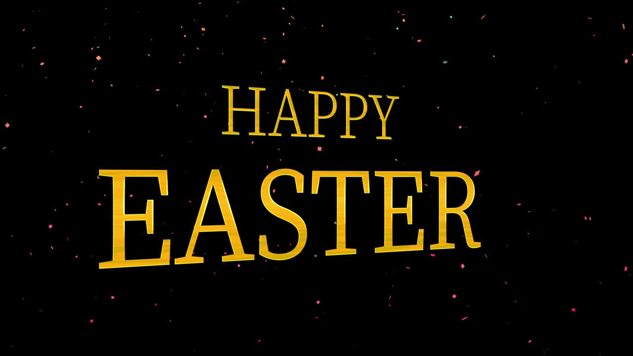 Happy Easter event text animation motion graphics