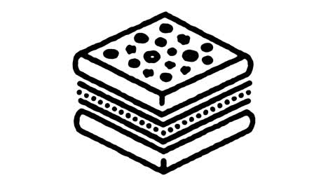 make a sandwich hand draw line icon animation