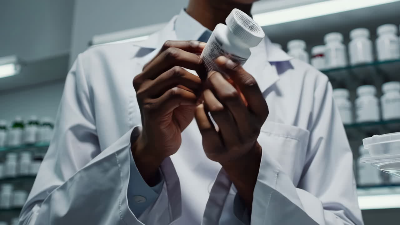 Farmacista che prepara i farmaci