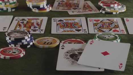 while playing poker by other lineup someone drops two ace cards