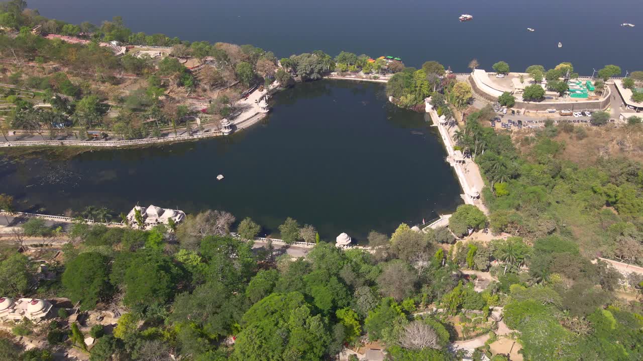우다이푸르 도시의 항공 사진